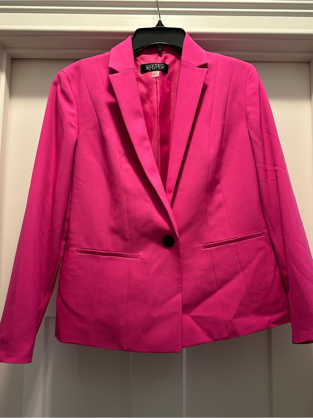 Kasper Women's Bright Pink Single-Button Blazer